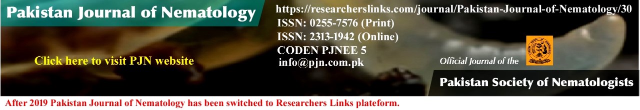 Pakistan Journal Of Nematology Pakistan Journal Of Nematology